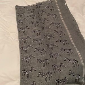 Large sheer scarf with Zebras